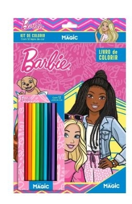 580619 LIVRO KIT LAPIS DE COR BARBIE