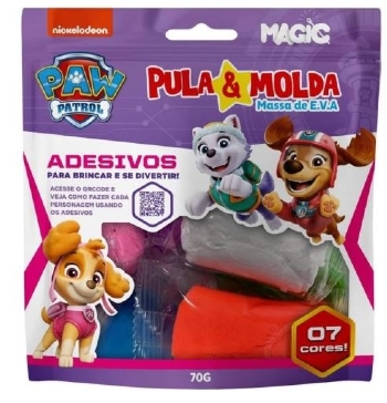 902475 MASSA PULA E MOLDA 7 CORES - 70G  PATRULHA CANINA SKY