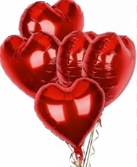Q23160 BALAO CORACAO VERMELHO HOLOGRAFICO