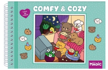 84754 COMFY AND COZY GREEN LIVRO DE COLORIR C/ESPIRAL