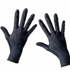 FMA165 LUVAS DESCARTAVEIS 5 PARES PVC PRETO XL