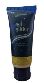 4037LZ-CX GEL GLITTER CABELO E CORPO EM BISNAGA 30G OURO