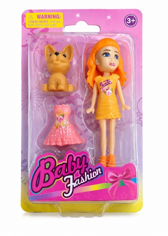 GK3424 BONECA COM ACESSORIOS 9CM