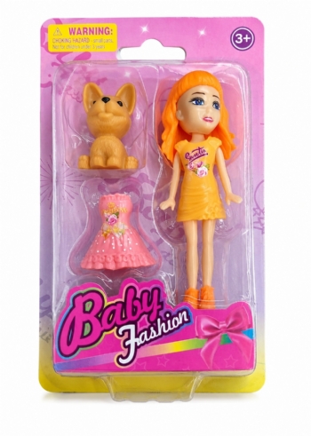 GK3424 BONECA COM ACESSORIOS 9CM