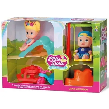 8126 BONECA LITTLE DOLLS SUPER PLAYGROUND C/MENINO E MENINA