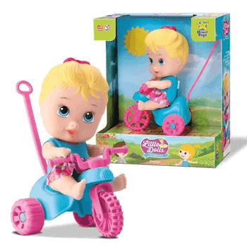 8110 BONECA LITTLE DOLLS PLAYGROUND MENINA C/TRICICLO