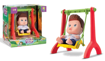 8097 BONECA LITTLE DOLLS PLAYGROUND MENINA E MENINO GANGORRA