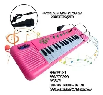 TK-AB4803 BRINQUEDO TECLADO MUSICAL DE PLASTICO