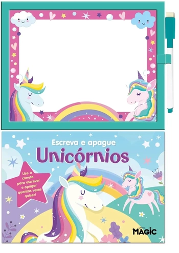 106051 LIVRO LOUSA ESCREVA E APAGUE UNICORNIO