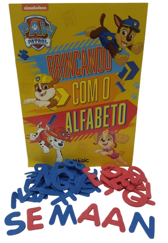 580206 LIVRO ALFABETO EVA 63 PCS PATRULHA CANINA
