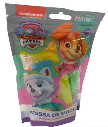 902093 MASSA MODELAR 6 CORES E 3 MOLDES 150G  - PATRULHA