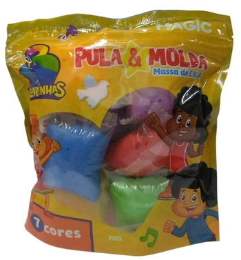 902291 MASSA PULA E MOLDA 7 CORES - 70G  3 PALAVRINHAS