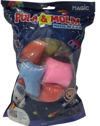 902680 MASSA PULA E MOLDA 15 CORES- 150G  ESPAÇO