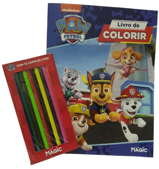 580640 LIVRO KIT LAPIS DE COR PATRULHA CANINA