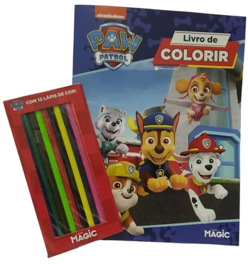 580640 LIVRO KIT LAPIS DE COR PATRULHA CANINA