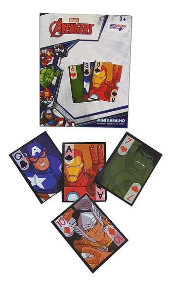 841467 MINI JOGO BARALHO AVENGERS C/56 CARTAS