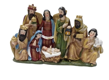 21343 PRESEPIO POLIRES BASE/8FIG 38X8X21CM