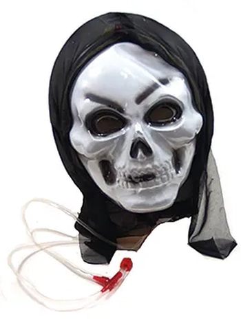 AP9994 MASCARA CAVEIRA ESPANTO C/BOMBA