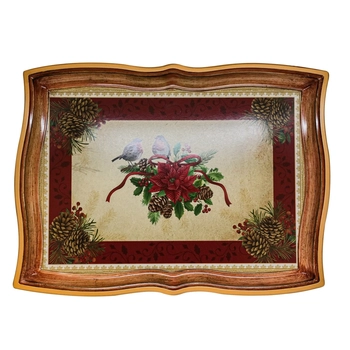 25733 BANDEJA ESTAMPA NATAL VINTAGE 39X25CM