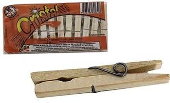 444 PRENDEDOR MADEIRA C/12 CRISTAL