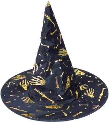 CHAPEU BRUXA ESTAMPAS METALIZADAS