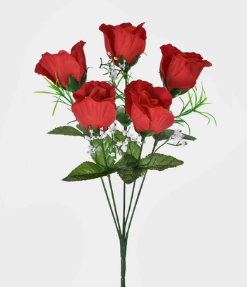 28370-009 BUQUE BOTAO VELUDO X5 C GYPSO VERMELHO