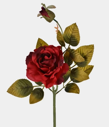 41409-009 HASTE ROSA E BOTAO OUTONO VERMELHO