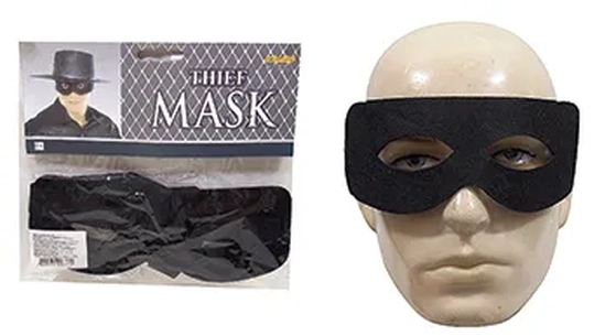 NYR6418/MOD6418 MEIA MASCARA ZORRO PRETA