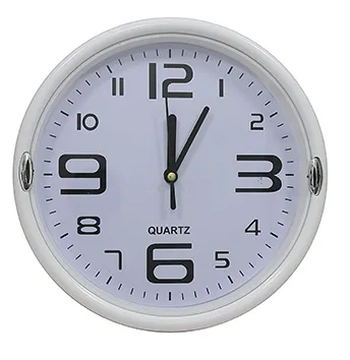 638714 RELOGIO DE PAREDE REDONDO 22.5CM PRETO/BRANCO