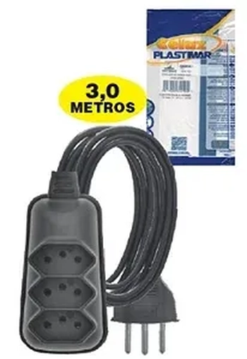 642 EXTENSAO BABY 3MTS PRETA BABY