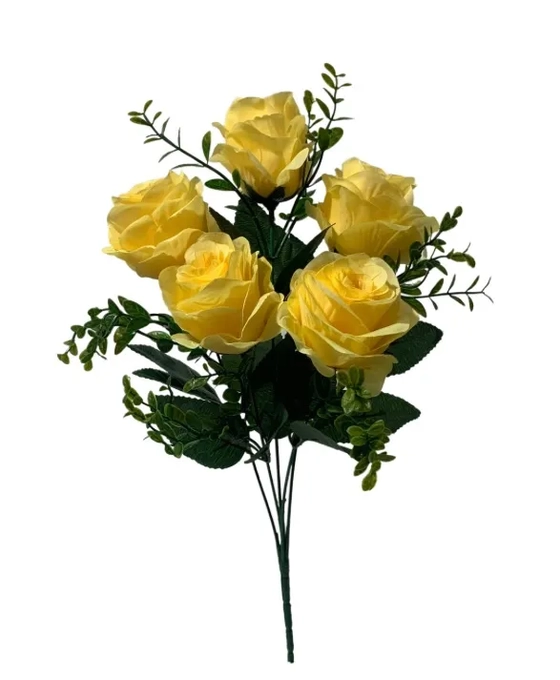 FD-0009AM BUQUE DE ROSA - 05 HASTES (AMARELO)