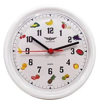 01 RELOGIO REDONDO BRANCO 23CM