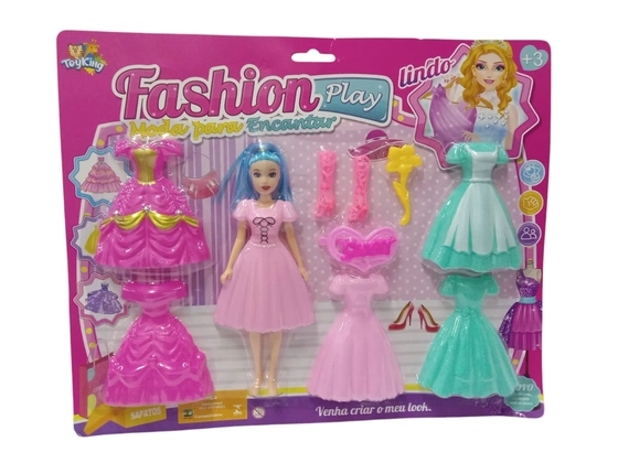 TK-AB5599 BRINQUEDO BONECA DE PLASTICO C/ ACESSORIOS