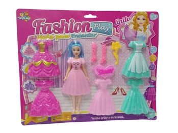 TK-AB5599 BRINQUEDO BONECA DE PLASTICO C/ ACESSORIOS