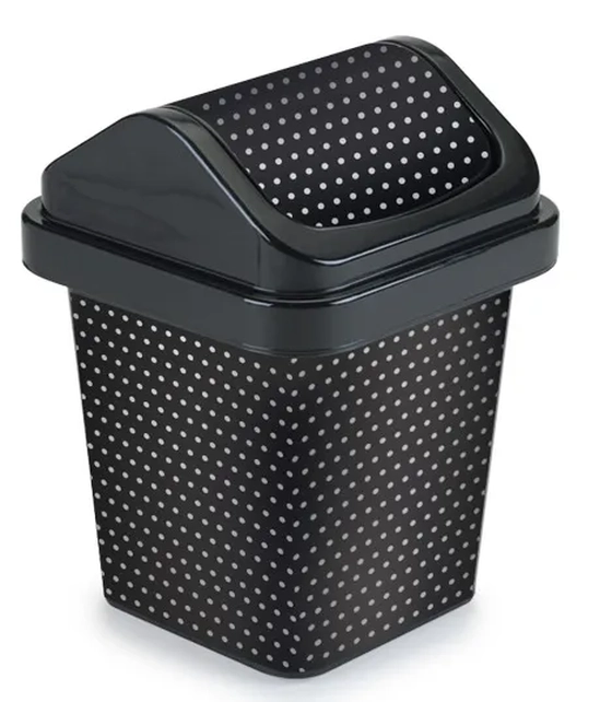 LD1765 LIXEIRA DECORADA POA (PRETA)