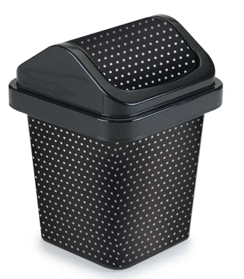 LD1765 LIXEIRA DECORADA POA (PRETA)