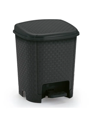 LR1992 LIXEIRA RATTAN 6 L - PRETA