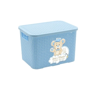 BM2092 CAIXA RATTAN 3,5 L AZUL