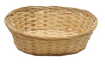 CA1994 CESTA DE VIME 23X10X9CM OVAL ENTRELACDO CRU