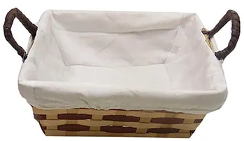 CA3158 CESTA DE VIME 21X9CM QUAD REVEST TECIDO