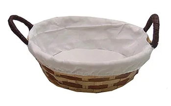 CA3159 CESTA DE VIME 20X26X9CM OVAL REVEST TECIDO