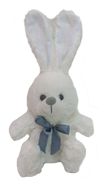 TP10343 COELHO PELUCIA C/ LACO PESCOCO 18CM