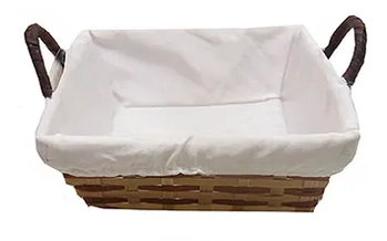 CA3152 CESTA DE VIME 24X9CM QUAD REVEST TECIDO