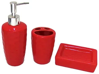 641141 JOGO P/BANHEIRO 3PCS C/SABONETEIRA/ESCOVA