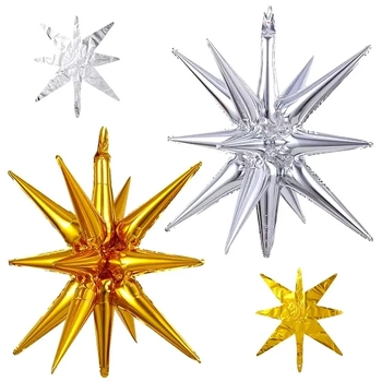 Q23782 ESTRELAS MULTIPLAS PONTAS N°22 DOURADA/PRATA