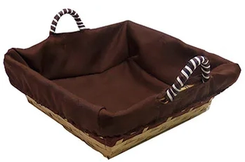 CA3164 CESTA DE VIME 27X9CM QUAD REVEST TECIDO