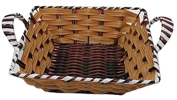 CA3148 CESTA DE PLASTICO 21X21X6CM QUAD MARROM