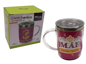 IXB14018 CANECA INOX C/ TAMPA 400ML