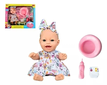 744 BONECA BAMBOLINHA FAZ XIXI 23CM