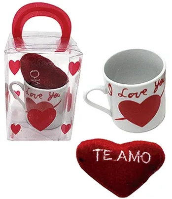 WX3158 CANECA COM CORACSO TE AMO 10CM